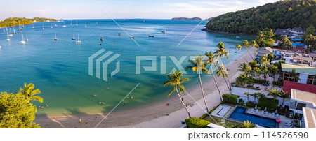 Aerial view of Ao Yon Yai beach in Phuket, Thailand Aerial view of Ao Yon Yai beach in Phuket, Thailand 114526590