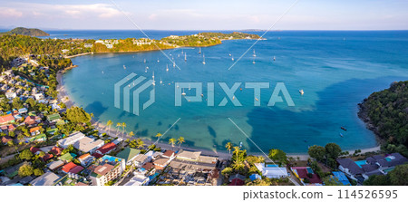 Aerial view of Ao Yon Yai beach in Phuket, Thailand Aerial view of Ao Yon Yai beach in Phuket, Thailand 114526595