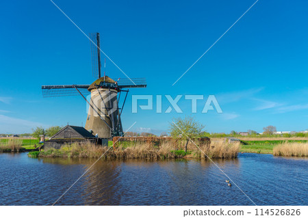 Windmill network in Kinderdijk-Elshout, Netherlands 114526826