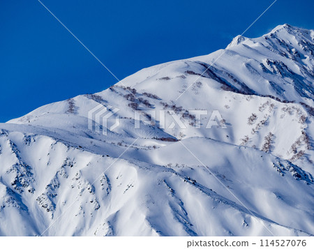 白雪覆蓋的山脊，山脊線，北阿爾卑斯山 114527076