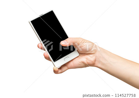 Female hands holding modern mobile phone Female hands holding modern mobile phone 114527758