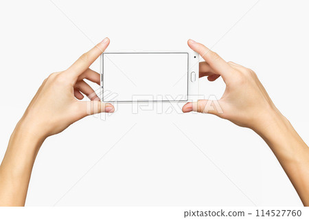 Female hands holding modern mobile phone 114527760