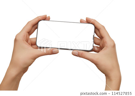 Female hands holding modern mobile phone 114527855