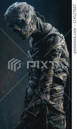 Egyptian mummy is wrapped in bandages Egyptian mummy is wrapped in bandages 114527887
