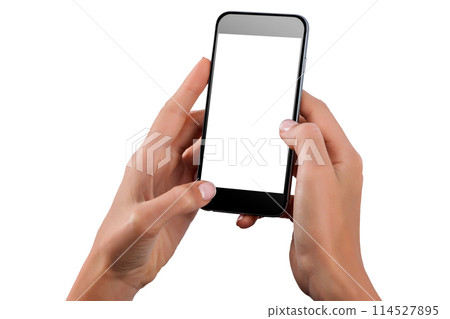 Female hands holding modern mobile phone Female hands holding modern mobile phone 114527895