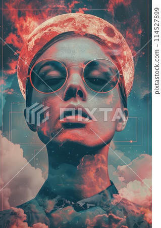 Visual trends collage: modern artistic expressions through innovative composition and contemporary design aesthetic 114527899