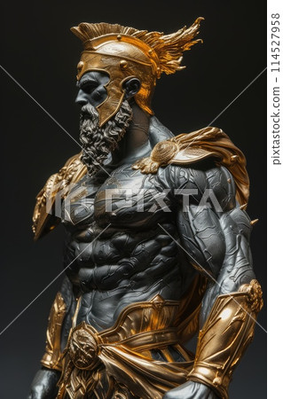 Divine creativity: god of Olympus reimagined in a captivating display of artistic expression, blending mythology and imagination into stunning visual narratives 114527958