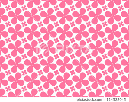Flower geometric pattern. Seamless vector background. White and pink ornament 114528045