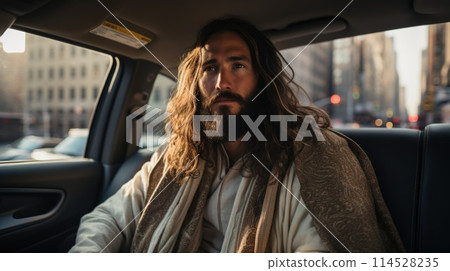 Modern city messiah: jesus christ in the heart of today's bustling metropolitan landscape, a symbol of spirituality amidst contemporary urban life Modern city messiah: jesus christ in the heart of today's bustling metropolitan landscape, a symbol of spirituality amidst contemporary urban life 114528235