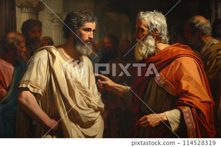 Royal legacy: king Salomon, an iconic biblical figure known for wisdom, wealth, and legendary reign, symbolizing power and influence throughout history and legend 114528319