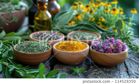 Nourishing nature's gifts: herbal therapy, medicines, drugs, tinctures, infusions, and homeopathy for holistic well-being and natural healing practices Nourishing nature's gifts: herbal therapy, medicines, drugs, tinctures, infusions, and homeopathy for holistic well-being and natural healing practices 114528350