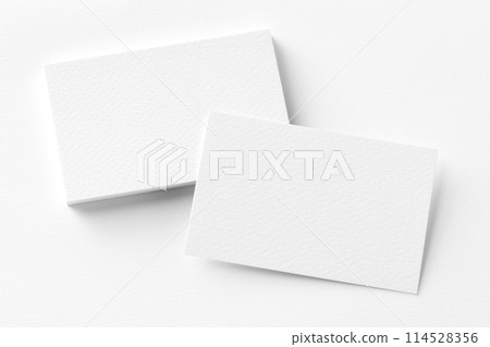 Photo of business cards stack. Template for branding identity. Isolated with clipping path. Photo of business cards stack. Template for branding identity. Isolated with clipping path. 114528356