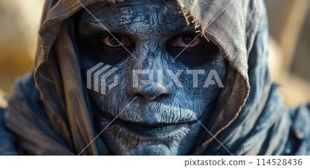 Egyptian mummy is wrapped in bandages 114528436