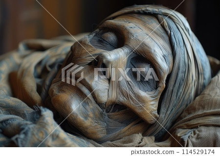 Egyptian mummy is wrapped in bandages Egyptian mummy is wrapped in bandages 114529174