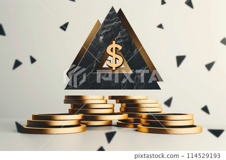 Emblem for finance: symbolizing stability, growth, and trust in financial services, investments, banking, and economic prosperity 114529193