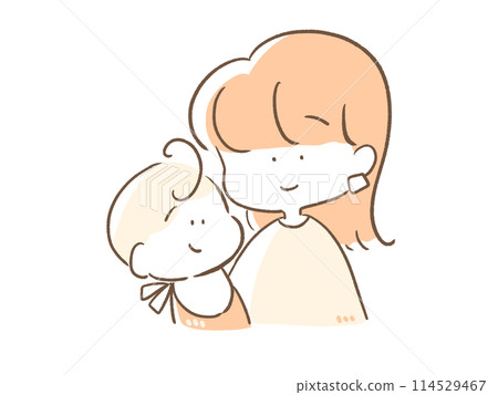一位抱著嬰兒的母親 114529467