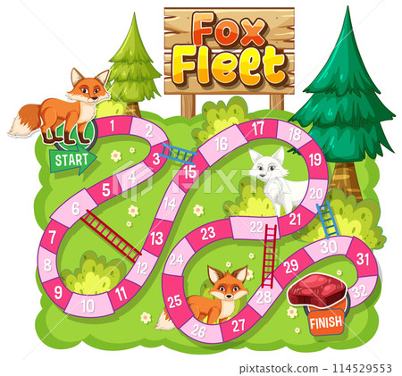 Fox Fleet Board Game Illustration 114529553