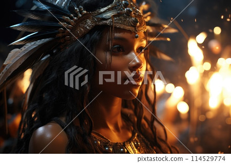 Native american, American Indians, First Americans or Indigenous Americans, Indigenous peoples of the United States. culture authenticity, ethnic attire, tradition. 114529774