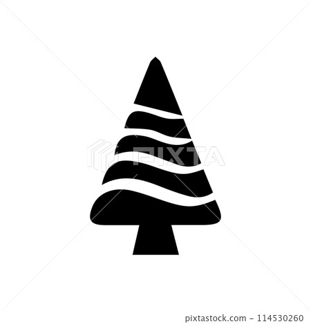 christmas tree Silhouette, christmas tree Vector, christmas tree Cut File, christmas tree Vector  114530260
