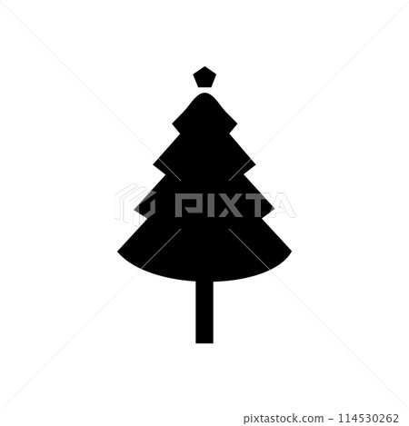 christmas tree Silhouette, christmas tree Vector, christmas tree Cut File, christmas tree Vector  114530262