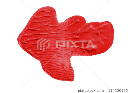 Red brush isolated on white background. Watercolor 114530335