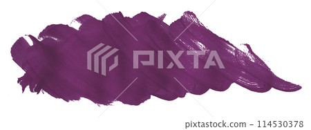 Purple paintbrush isolated on white background. Dark purple color. 114530378