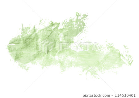 Green paintbrush isolated on white background. Deep lake color. Green paintbrush isolated on white background. Deep lake color. 114530401