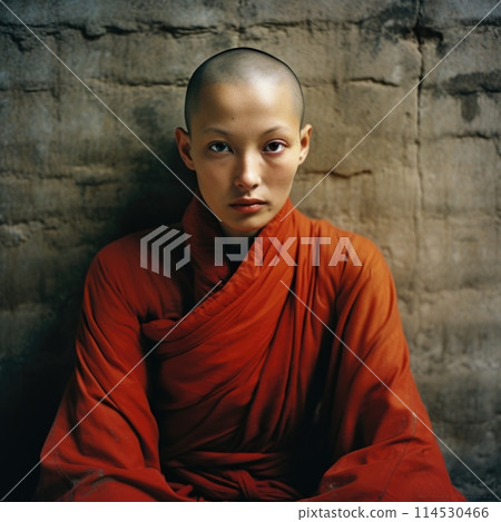 China young female shaolin asia monk in monastery. Spiritual development tranquility, yin yang balance, ascetic, Buddhist monastery, novices Shaolin Temple. China young female shaolin asia monk in monastery. Spiritual development tranquility, yin yang balance, ascetic, Buddhist monastery, novices Shaolin Temple. 114530466