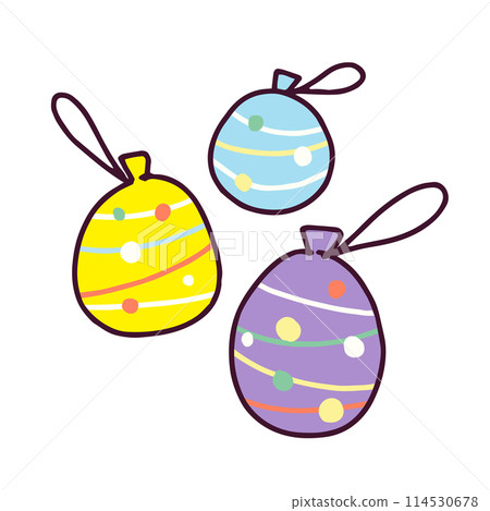 白色背景上孤立的水氣球圖平面向量素材 114530678