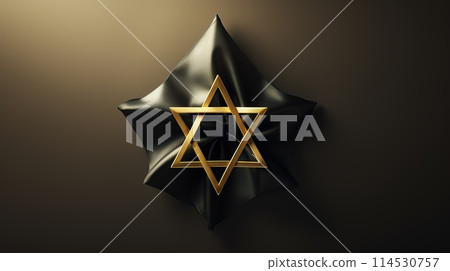 Star of David, ancient symbol, emblem in the shape of a six-pointed star, Magen, culture faith, Israel Jews, symbol symbolism, flag emblem item. 114530757