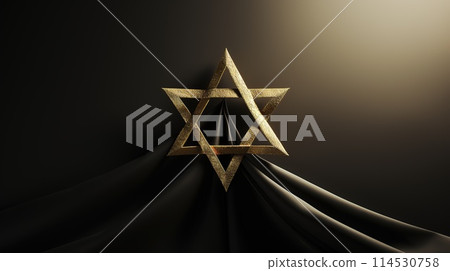 Star of David, ancient symbol, emblem in the shape of a six-pointed star, Magen, culture faith, Israel Jews, symbol symbolism, flag emblem item. 114530758