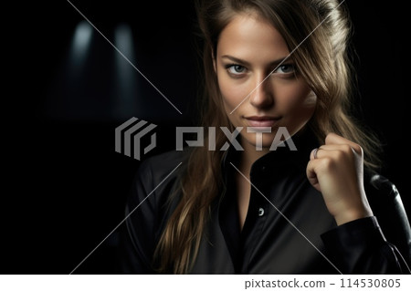 Confident woman. Celebrating women's history month: a tribute to enduring legacy of female empowerment, girl power, women empowerment, gender equality, feminism, journey of resilience and progress 114530805