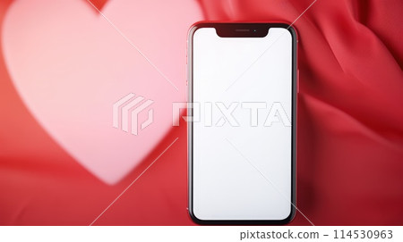 Capturing love: a stylish Valentine's Day mockup with copy space frame, perfect for creating personalized cards, digital displays, and romantic designs in a trendy and festive atmosphere. Capturing love: a stylish Valentine's Day mockup with copy space frame, perfect for creating personalized cards, digital displays, and romantic designs in a trendy and festive atmosphere. 114530963