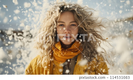 Winter, snowfall snow, cool season, snowy, beauty , white blanket of flakes, falling snowflakes, pleasant cold, copypace background text Winter, snowfall snow, cool season, snowy, beauty , white blanket of flakes, falling snowflakes, pleasant cold, copypace background text 114531083