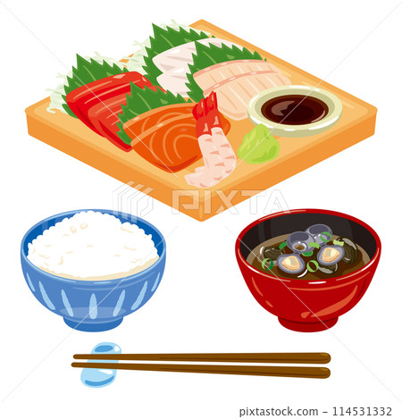 Sashimi set meal 114531332