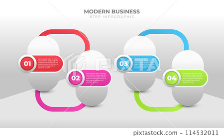 Business Infographic Design for Workflow, Layout, Process Diagram or Flow Chart 114532011