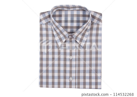 Men's striped shirts blue colors. Isolated on a white background 114532268