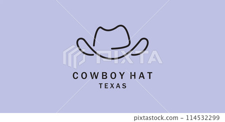 logo cowboy hat line art simple vector logo illustration design logo cowboy hat line art simple vector logo illustration design 114532299