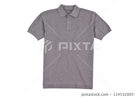 Photograph of blank polo t-shirt isolated on white 114532805