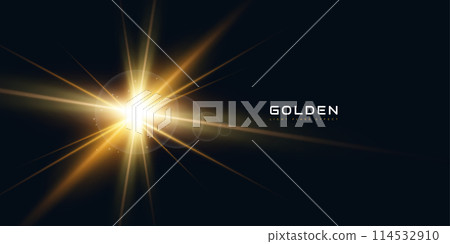 Golden Transparent Lens Flare Effect. Golden Sunlight Effect Golden Transparent Lens Flare Effect. Golden Sunlight Effect 114532910