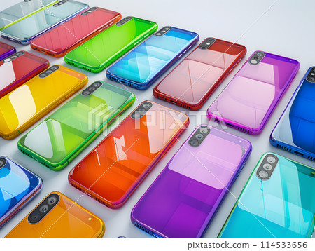 多彩的智慧型手機背景 多彩的智慧型手機背景 114533656