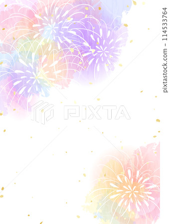 柔和色彩的煙火插圖 柔和色彩的煙火插圖 114533764