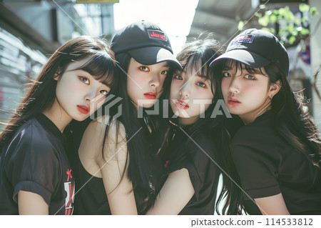 Portraits of radiant Asian idol groups Portraits of radiant Asian idol groups 114533812