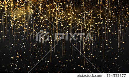 Elegant gorgeous gold and black glitter sparkle background 114533877