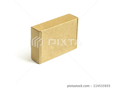 One cardboard box on a white background One cardboard box on a white background 114533935