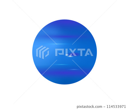 鈷藍色海王星的簡單而美麗的插圖 114533971