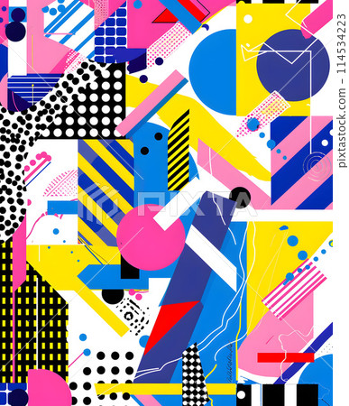 Colorful retro pop art background 114534223