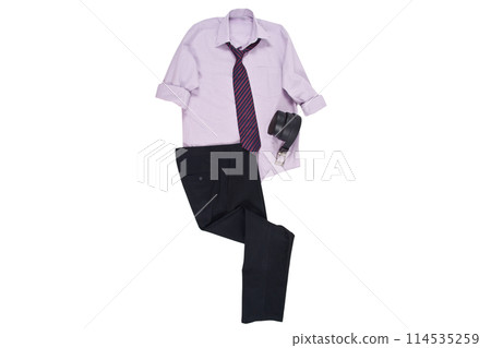Shirt, tie, work pants Shirt, tie, work pants 114535259