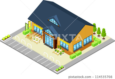 Isometric road station 114535708