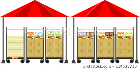 Supermarket discount cart 114535710